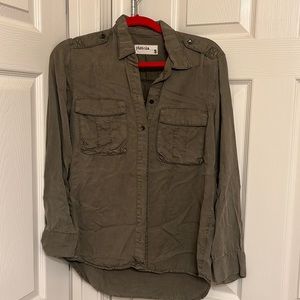 Olive button down longsleeve
